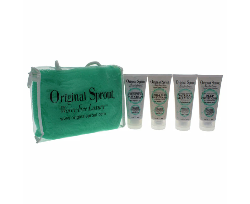 Original Sprout Original Sprout Deluxe Kit by Original Sprout for Kids - 5 Pc Kit 3oz Natural Shampoo, 3oz Hair Body Baby Wash, 3oz Scrumptious Baby Cre...