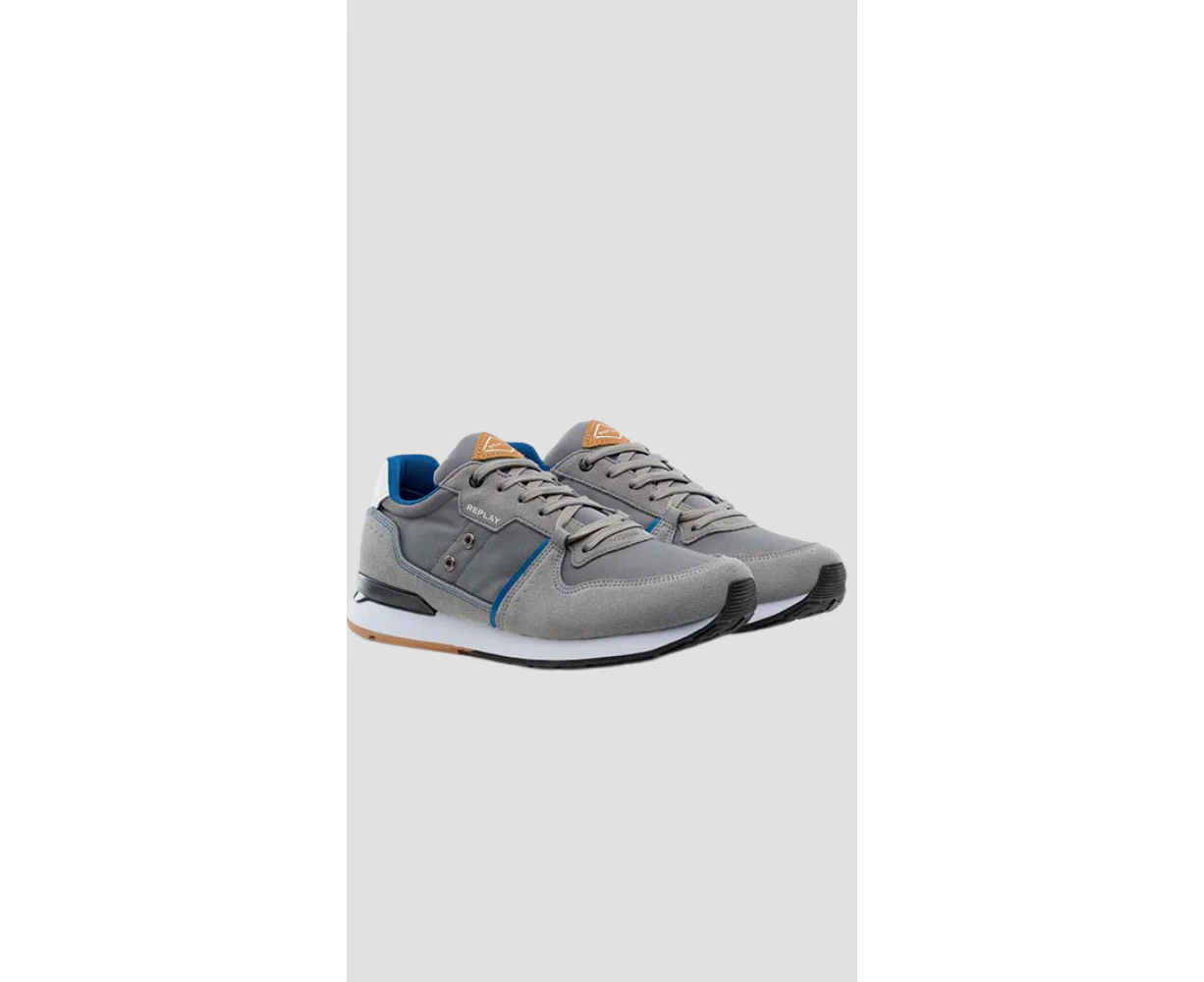 Replay Mens Sneakers Lace Up Shoes Footwear Grey