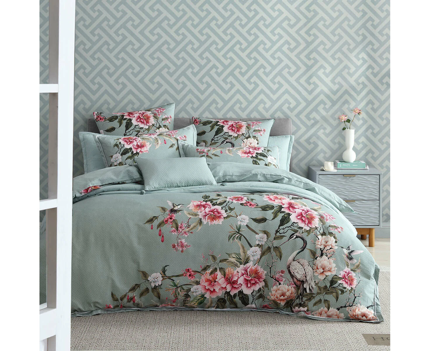 Logan & Mason Lisha Quilt Cover Set Sage