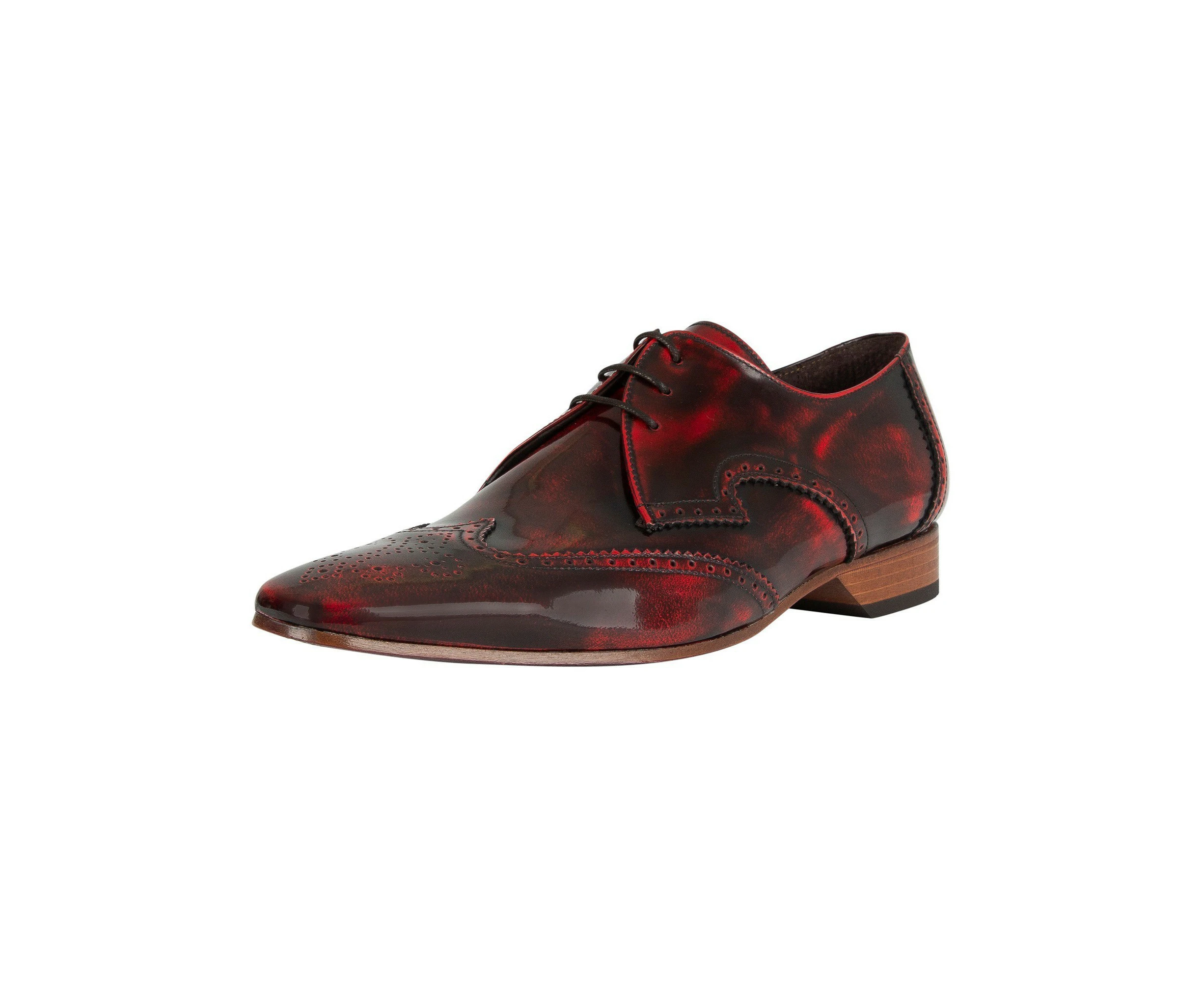 Jeffery West Men's Polished Leather Shoes - Red