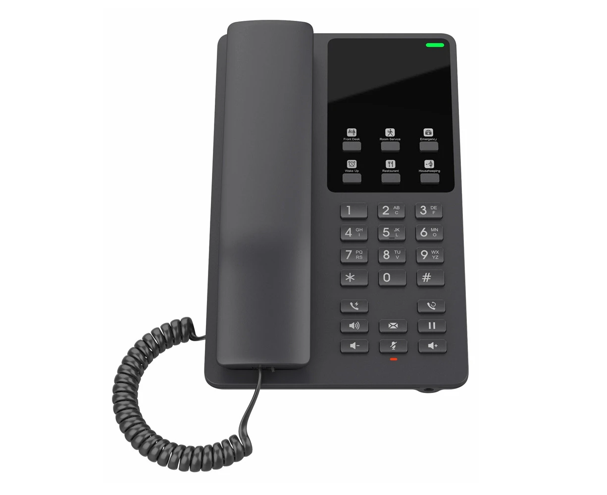 Grandstream GHP621W Desktop Hotel Phone, Built-in WiFi, Black, 2 SIP Accounts, 2 Lines, 3-way Audio Conferencing, Hearing Aid Compatibility (HAC)