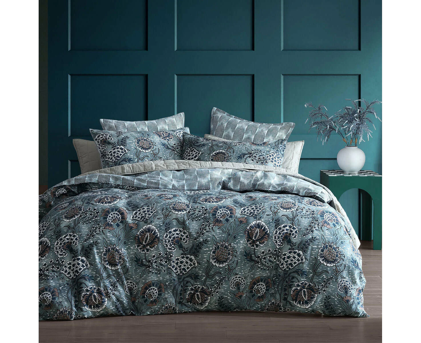 Logan & Mason Cape Conran Quilt Cover Set Range Teal