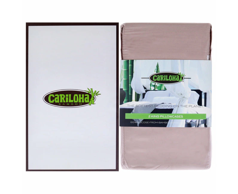 Cariloha Resort Bamboo Pillowcase Set - Blush-King by Cariloha for Unisex - 2 Pc Pillowcase