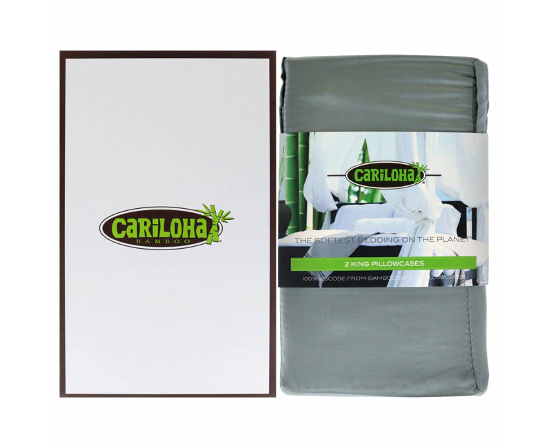 Cariloha Resort Bamboo Pillowcase Set - Ocean Mist-King by Cariloha for Unisex - 2 Pc Pillowcase