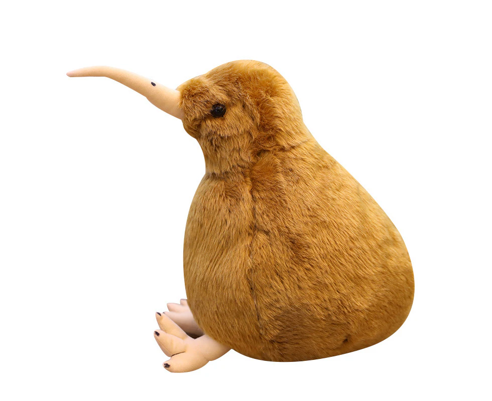 Simulation bird kiwi bird doll pillow - brown - 30cm