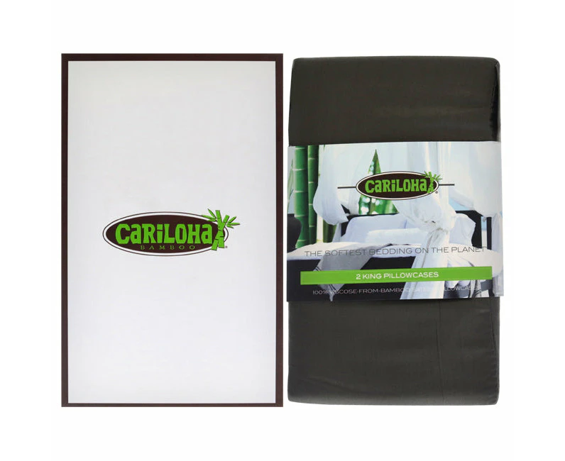 Cariloha Resort Bamboo Pillowcase Set - Onyx-King by Cariloha for Unisex - 2 Pc Pillowcase