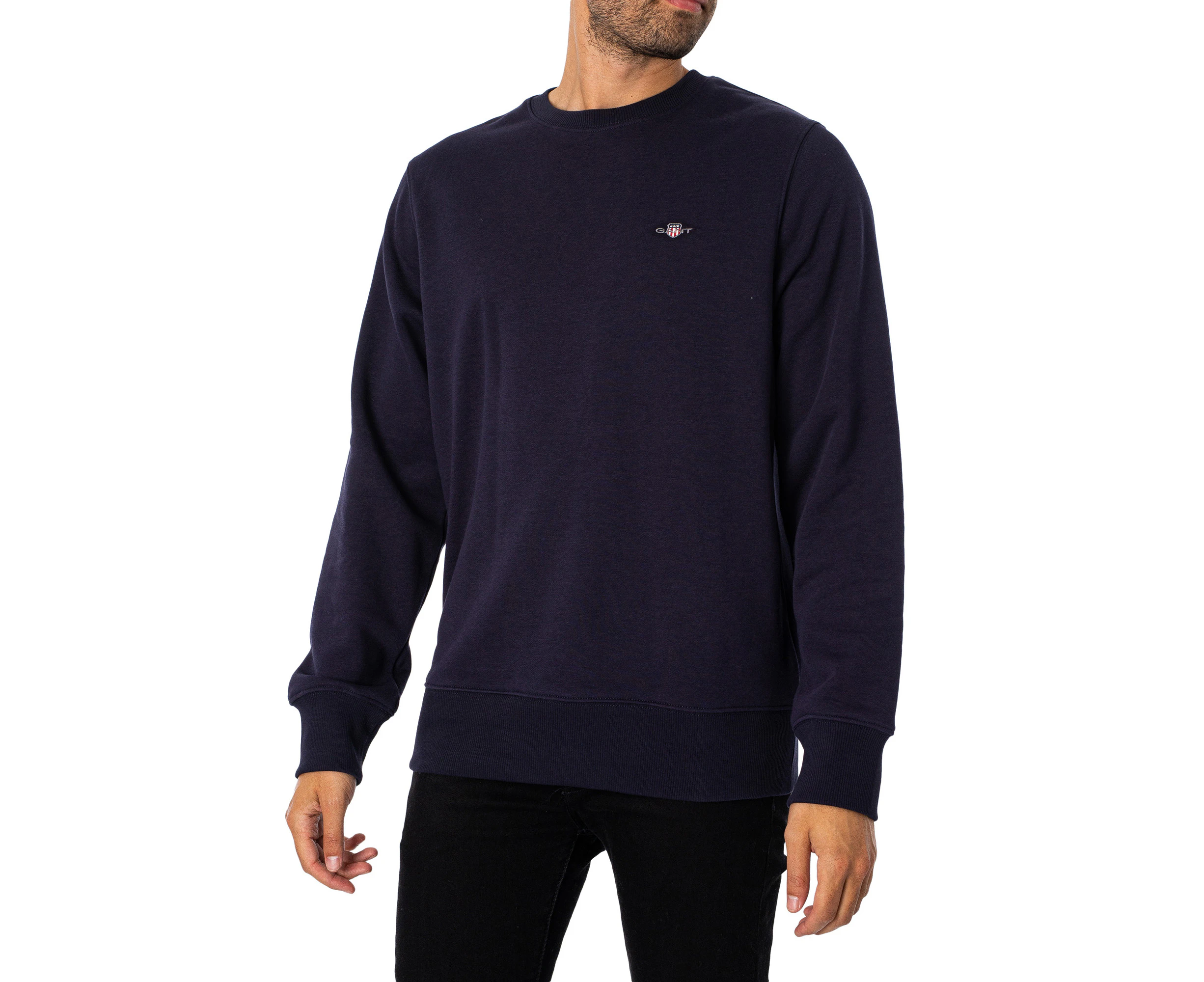 GANT Men's Shield Crew Neck Sweatshirt - Blue