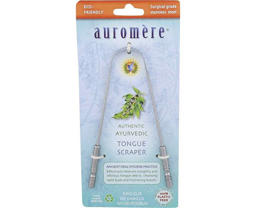 Auromere Tongue Scraper Ayurvedic Surgical Grade Stainless Steel x6