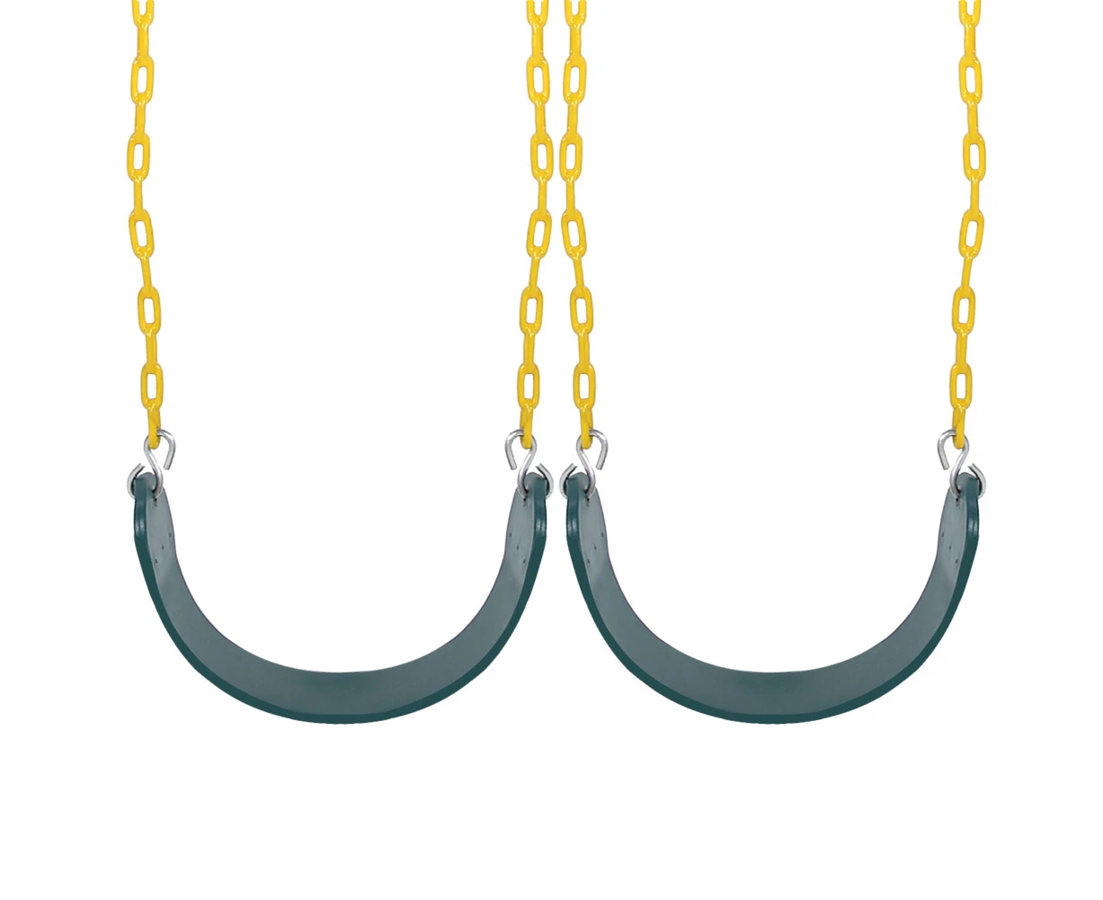 2-Pack Durable Swing Seats Chain Playground Swing Set Accessories with Snap Hooks