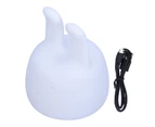 Rabbit Shape Tap Night Light Silicone 7 Color LED Rechargeable Tap Pat Night Light