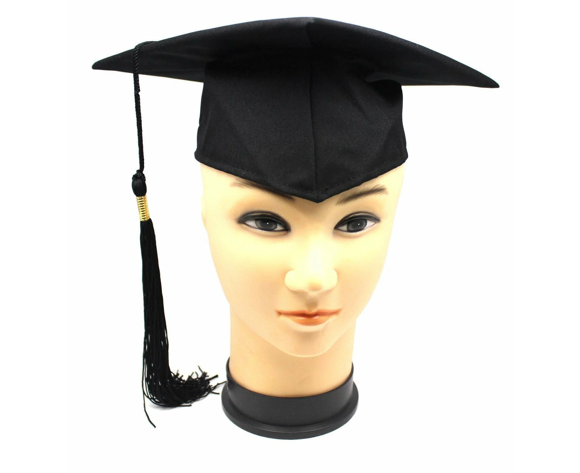 Deluxe GRADUATION HAT Mortar Board Graduate Bachelor Academic Cap School - Black