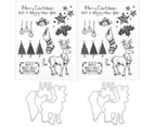 2 Set Transparent Stamp Rubber TPR Rectangle DIY Journal Christmas Pattern Craft Art