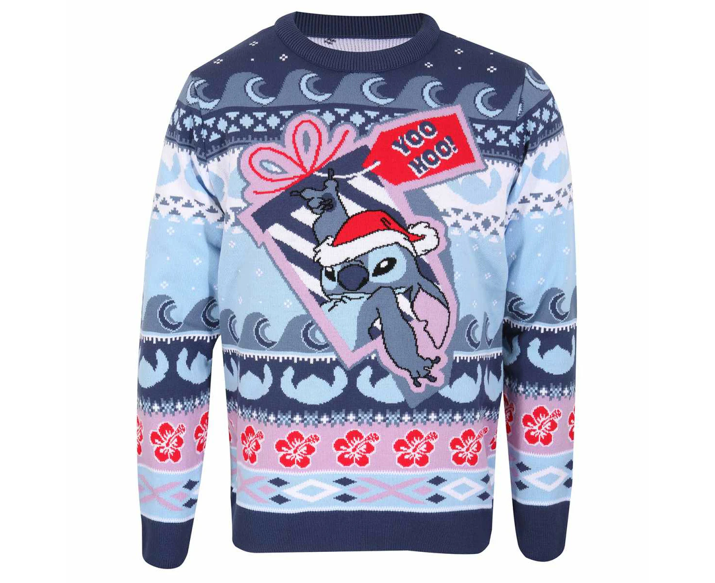 Lilo & Stitch Unisex Adult Yoo Hoo Knitted Sweatshirt (Multicoloured) - HE2886