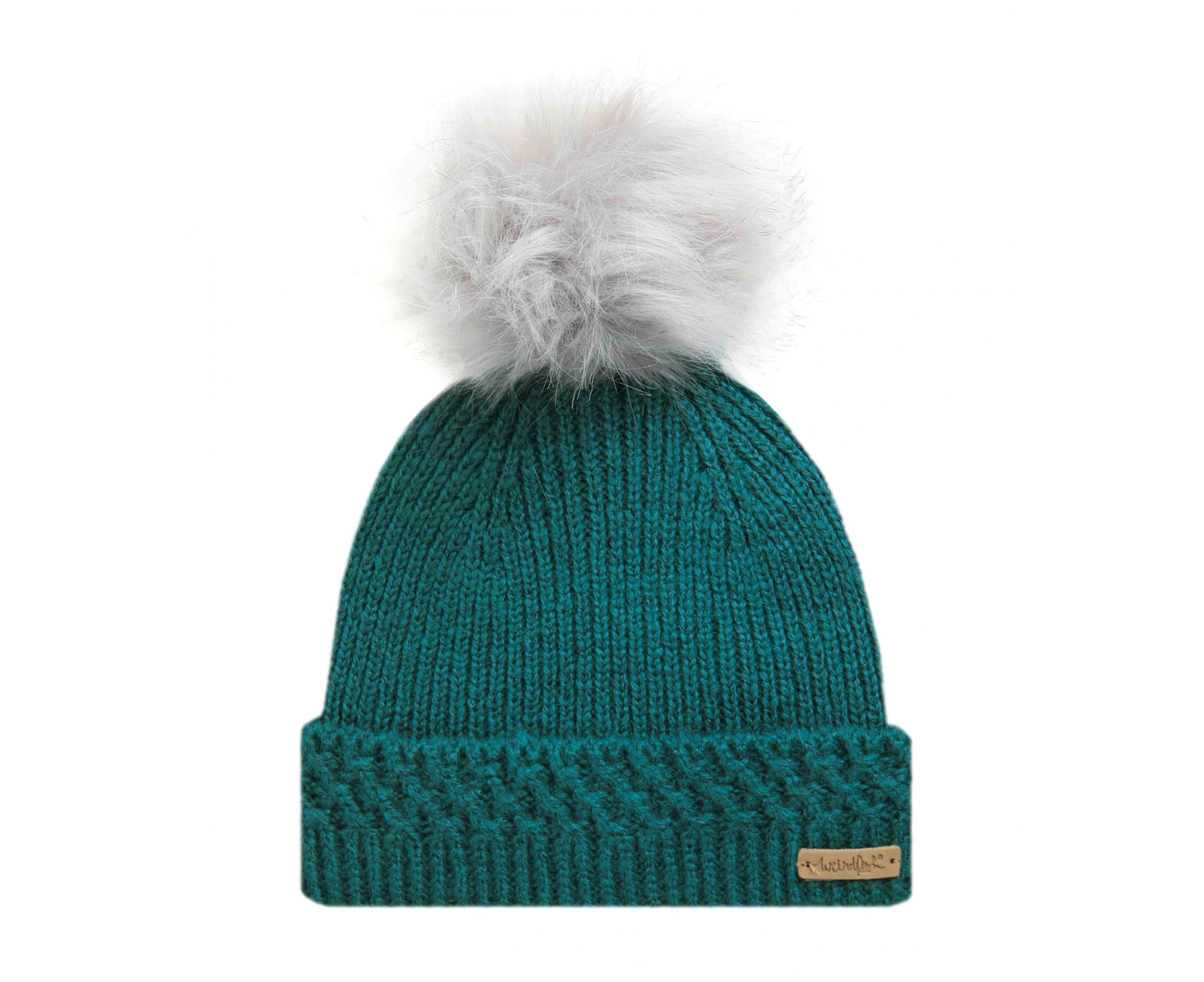 Weird Fish Tongass Pom Pom Eco Friendly Beanie (Peacock Blue) - WF131