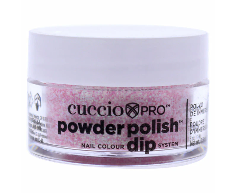 Pro Powder Polish Nail Colour Dip System - Soft Pink Glitter by Cuccio Colour for Women - 0.5 oz Nail Powder