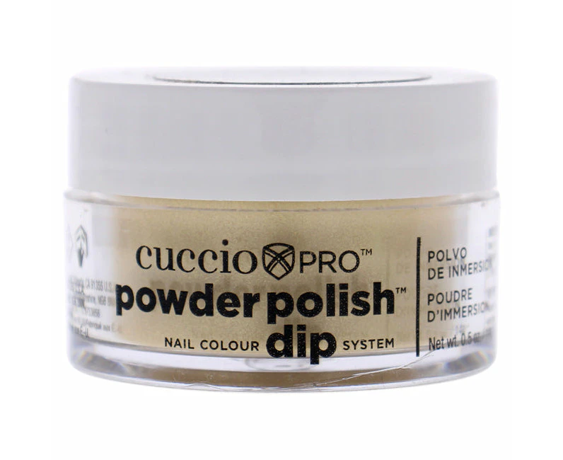 Pro Powder Polish Nail Colour Dip System - Metallic Lemon Gold by Cuccio Colour for Women - 0.5 oz Nail Powder