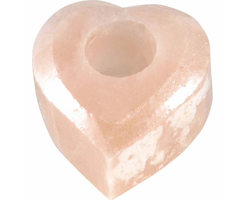 SaltCo Salt Crystal Tea Light Heart