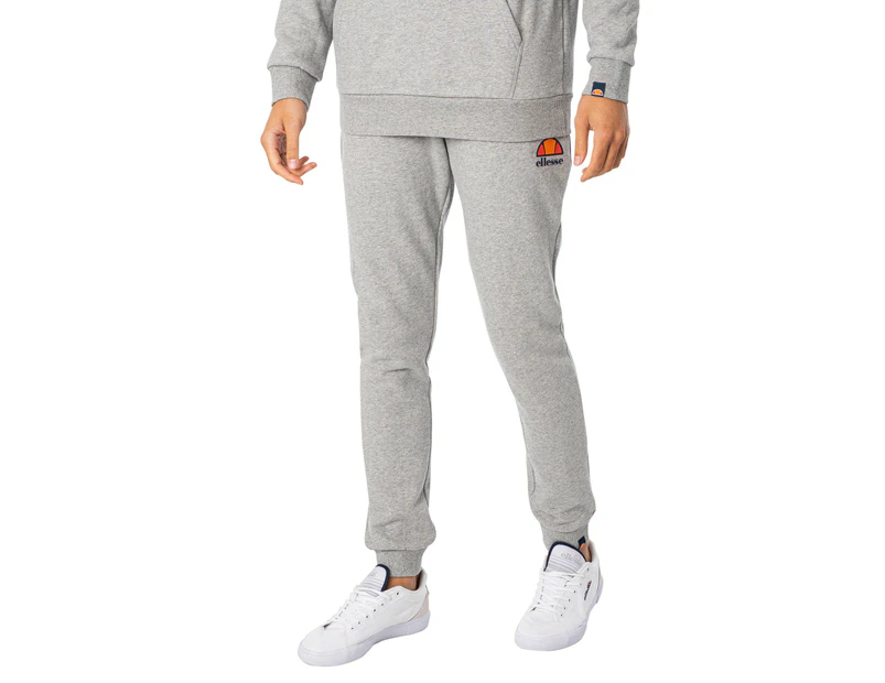 Ellesse Men's Ovest Logo Joggers / Tracksuit Pants - Grey Marle