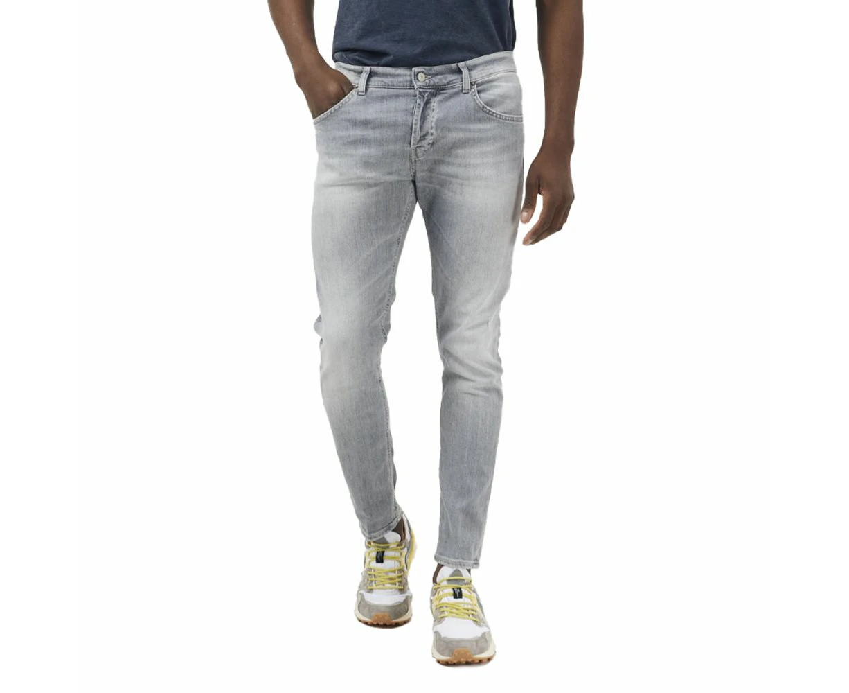 Dondup Elegant Grey Stretch Icon Jeans