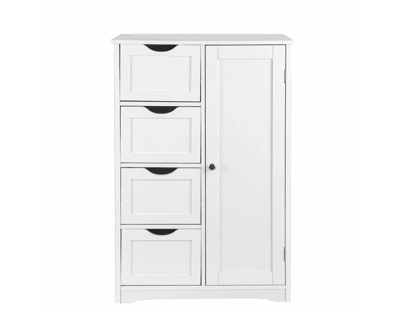 Sian Bathroom Tallboy Storage Cabinet - White