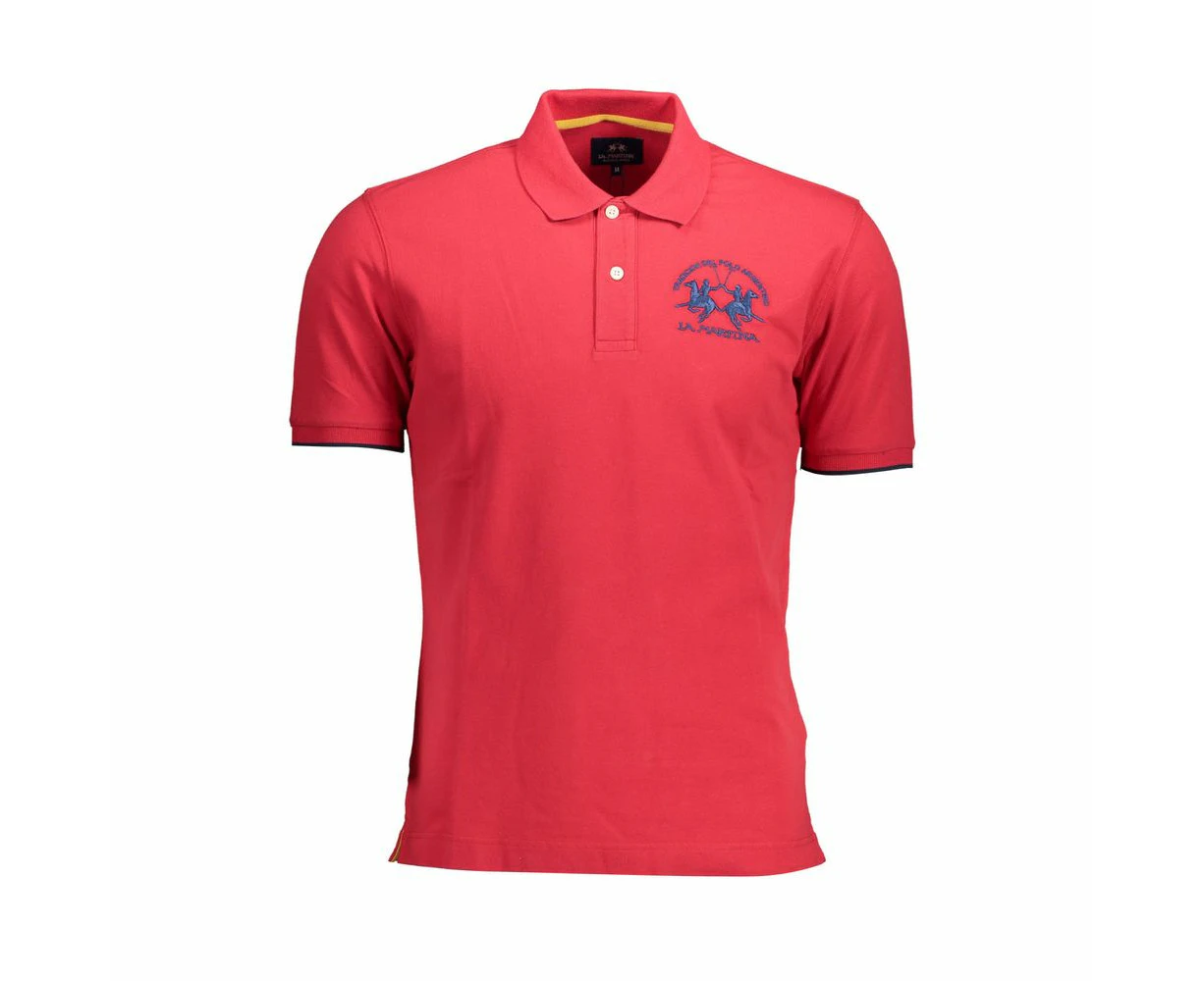 La Martina Elegant Pink Polo: Casual Luxury For Men