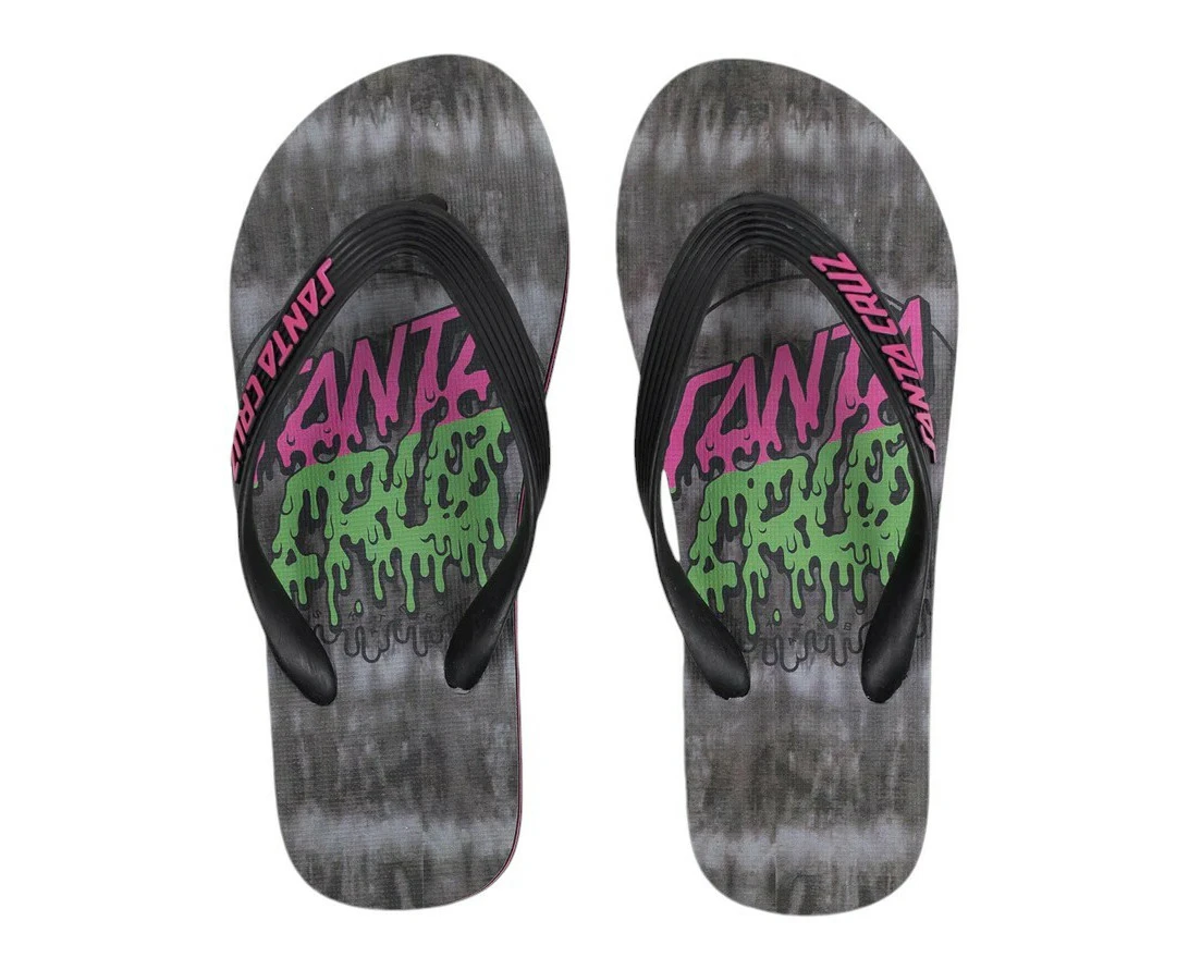 Santa Cruz Youth Thongs Rad Dot Hollow Black