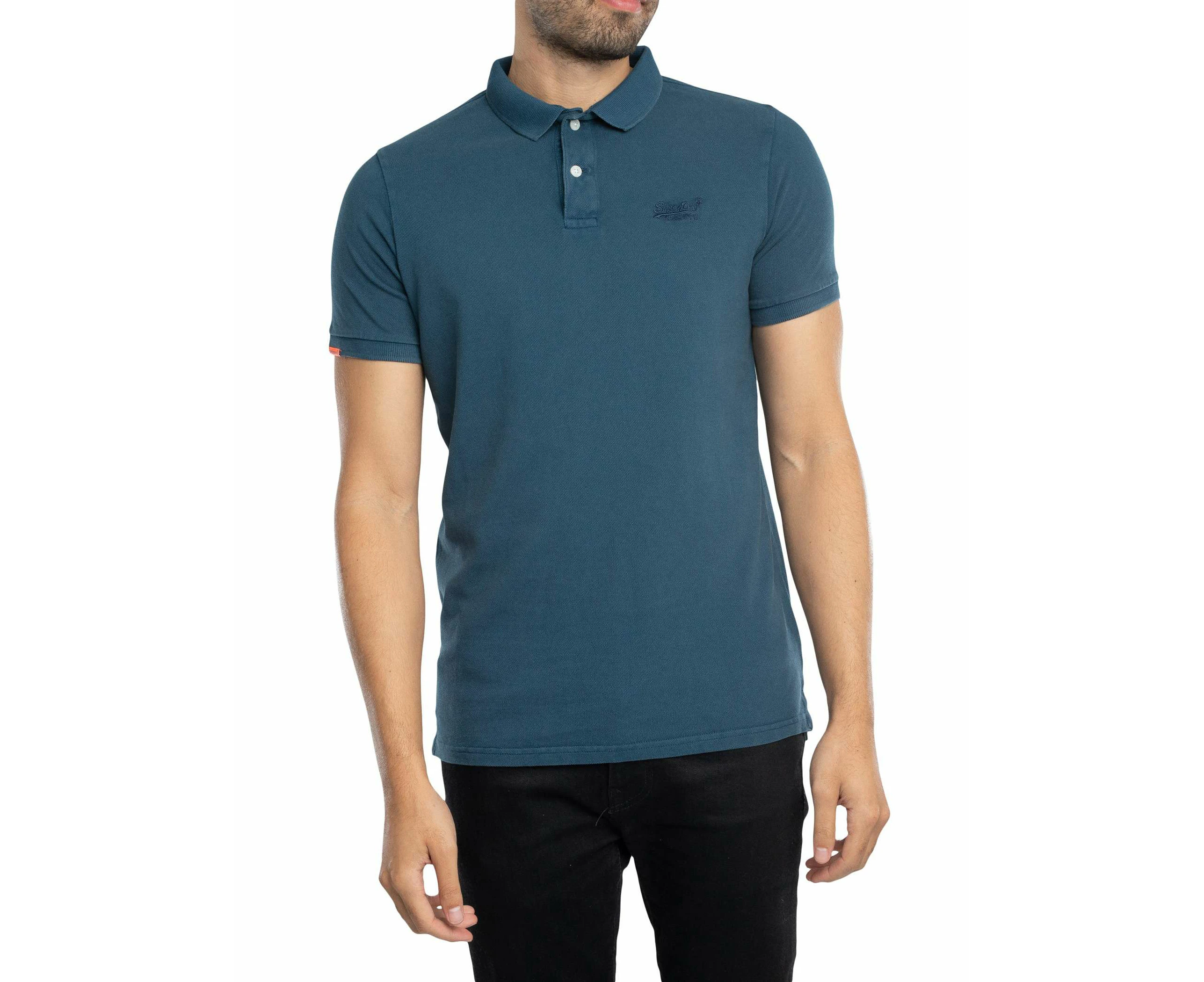 Superdry Men's Vintage Destroy Polo Shirt - Blue