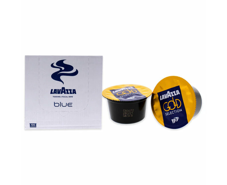 Blue Gold Selection 2 Roast Ground Coffee Pods by Lavazza for Unisex - 100 Pods Coffee