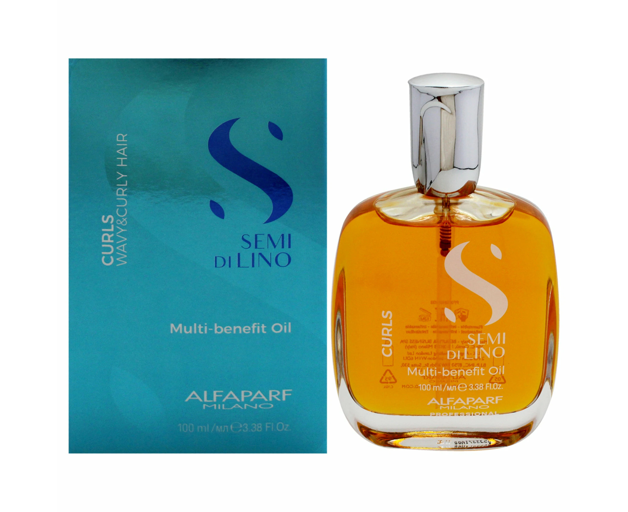 Semi Di Lino Curls Multi-Benefit Oil by Alfaparf Milano for Unisex - 3.38 oz Oil