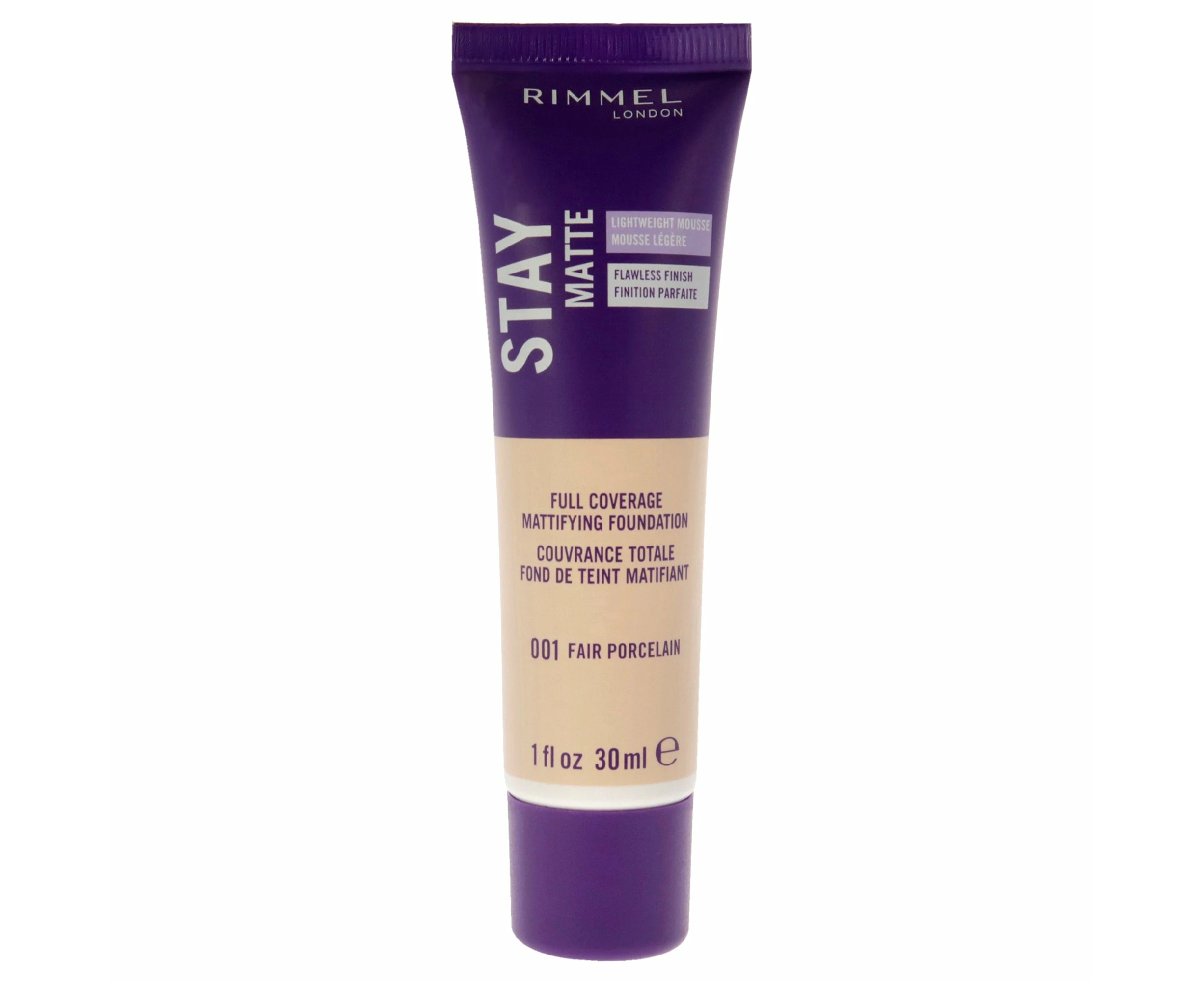 Rimmel London Stay Matte Lightweight Mousse Foundation - 001 Fair Porcelain by Rimmel London for Women - 1 oz Mousse Foundation