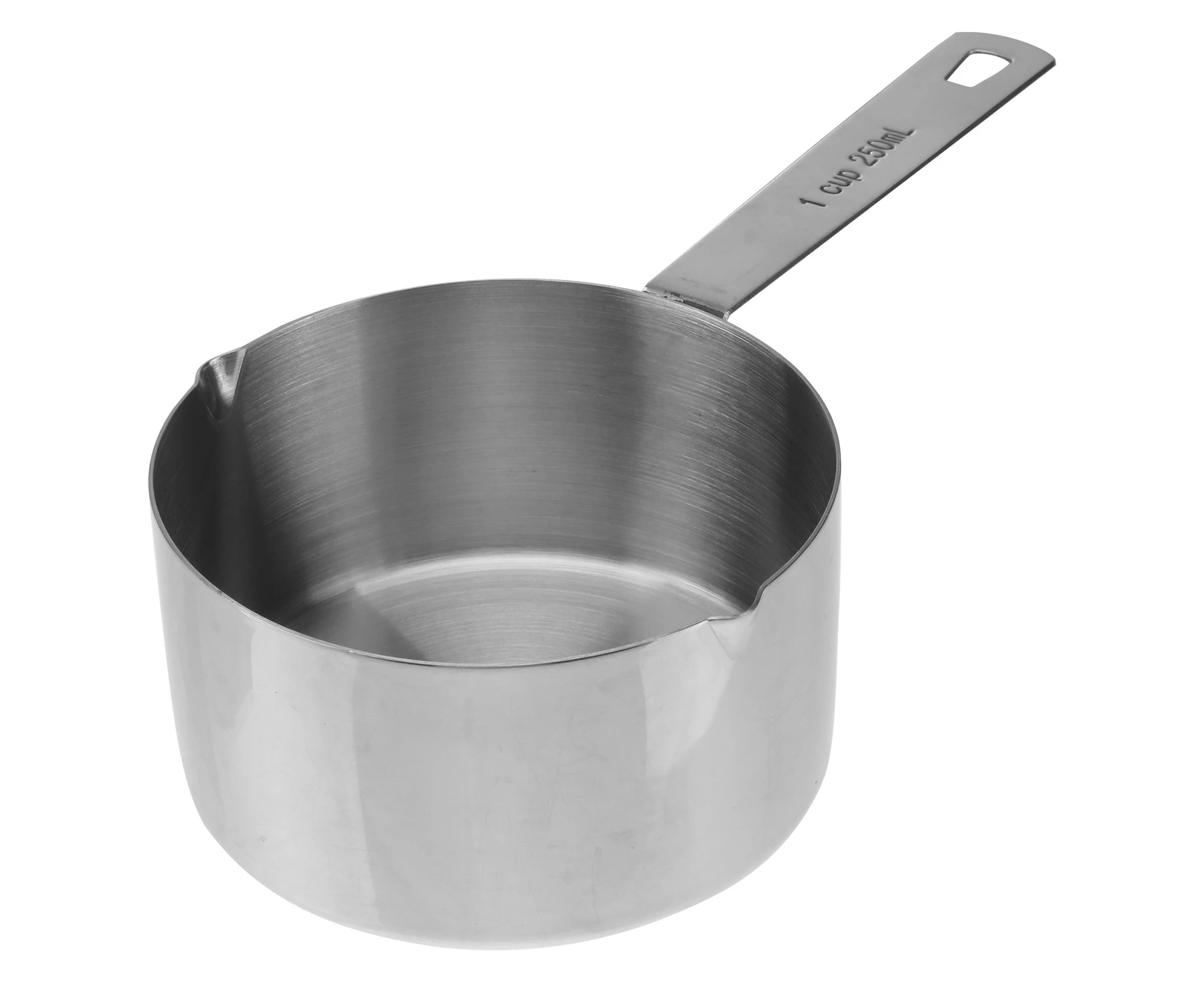 1Pc Sauce Pan Kitchen Measuring Pot Stainless Steel Saucepan Cooking Tool