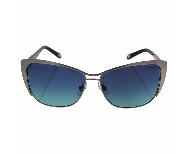 Tiffany and Co. Tiffany TF 3050 6076/9S - Brushed Silver/Azure Gradient Blue by Tiffany and Co. for Women - 58-14-140 mm Sunglasses