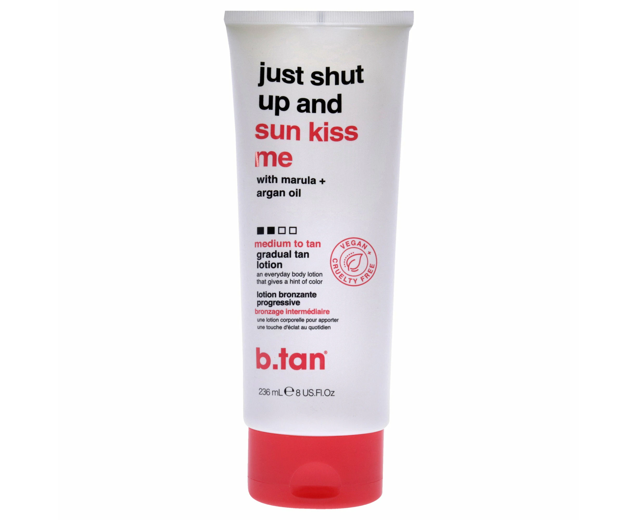 B.Tan Just Shut Up and Sun kiss Me Gradual Tan Lotion by B.Tan for Unisex - 8 oz Bronzer