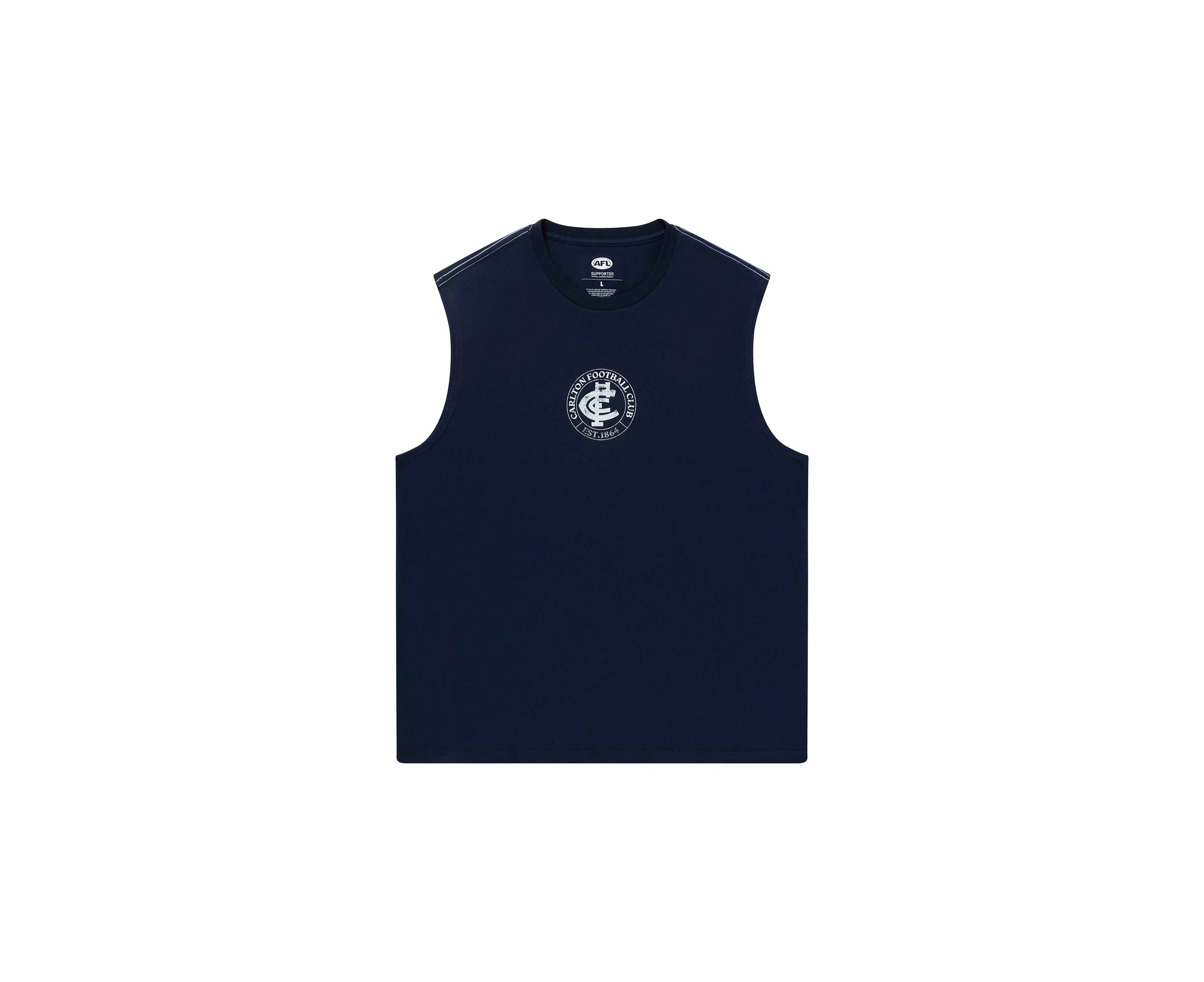 Carlton Blues AFL Footy Mens Arch Graphic Tank Top