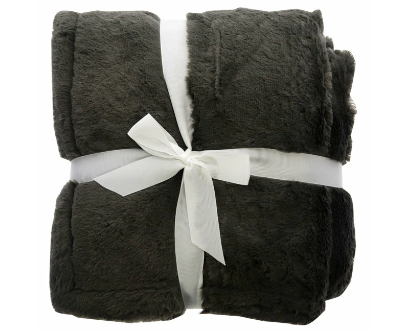 Cariloha Plush Bamboo Throw Blanket - Onyx by Cariloha for Unisex - 1 Pc Blanket