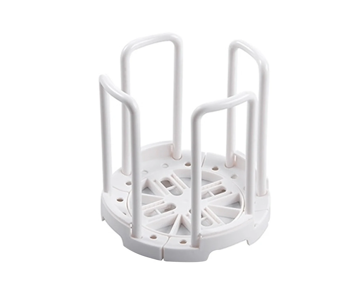 Bowls Organizer Retractable Bowl Dish Drain Storage Rack Kitchen Cup Mug Holder Drying Rack Stand (White)