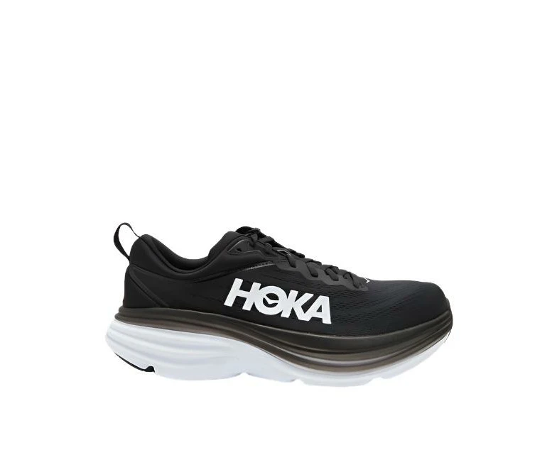 HOKA Mens Bondi 8 Running Shoes - Black/White