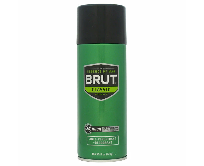 Classic Scent Antiperspirant and Deodorant Spray by Brut for Unisex - 6 oz Deodorant Spray