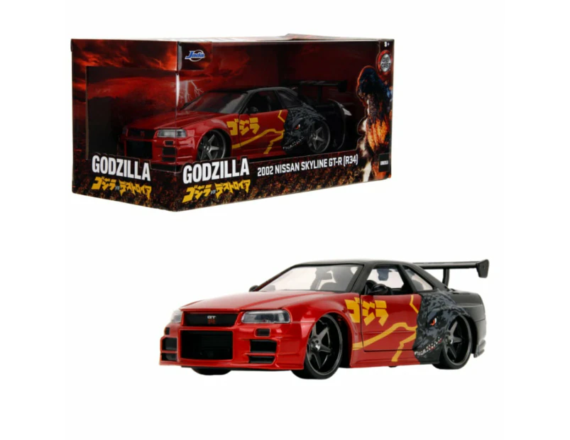 Godzilla 2002 Nissan Skyline GTR R34 1:24 Scale Vehicle