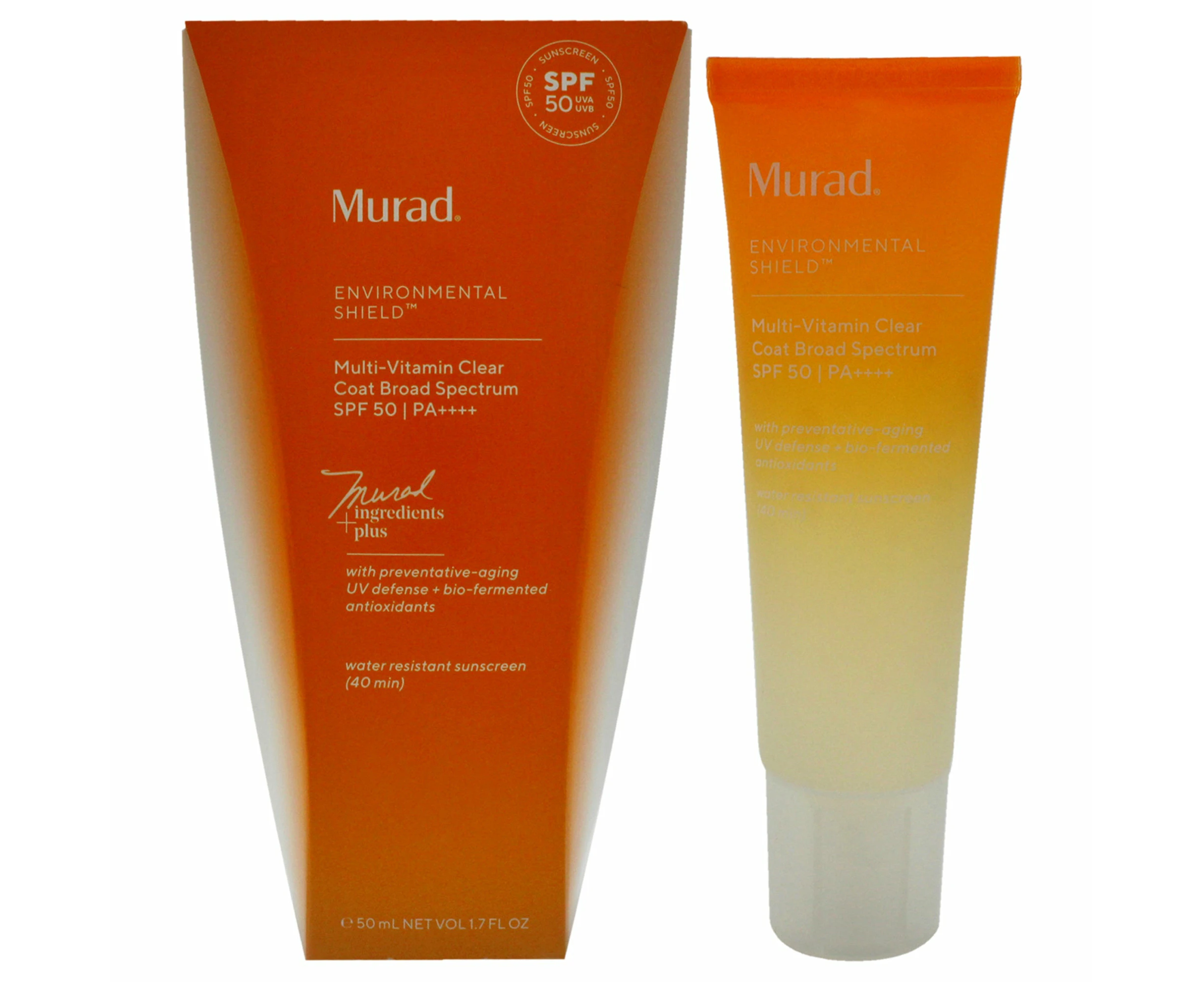 Murad Multi-Vitamin Clear Coat SPF 50 Sunscreen by Murad for Unisex - 1.7 oz Sunscreen