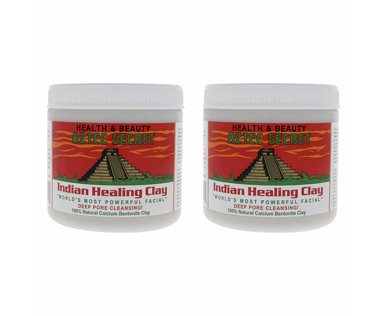 Indian Healing Clay by Aztec Secret for Unisex - 1 lb Clay - Pack of 2