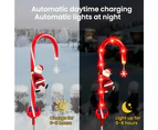 3 Pack Christmas Candy Cane Lights, Solar Christmas Path Marker Lights, Outdoor Christmas Decorations