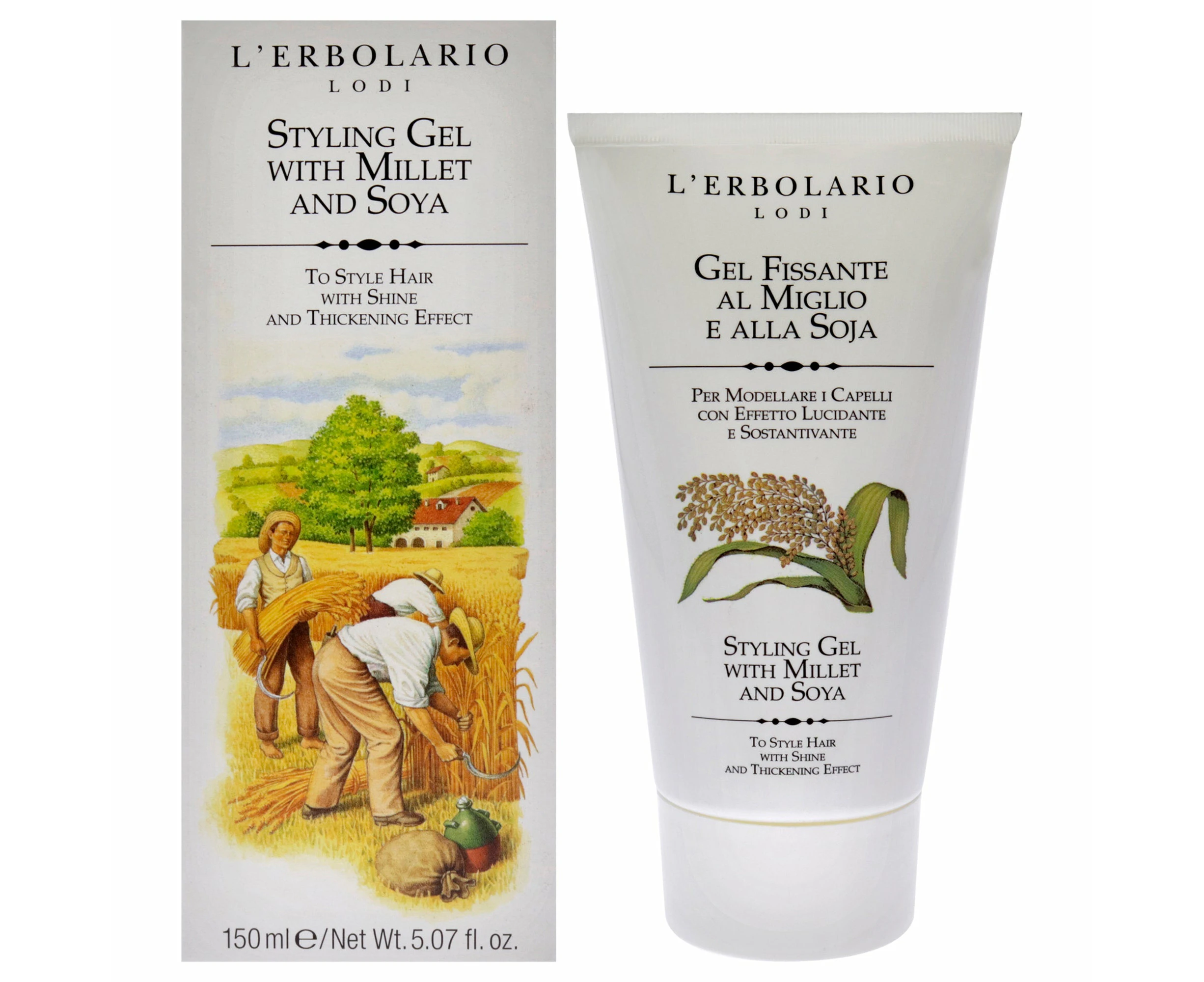 Styling Gel - Millet and Soya by LErbolario for Unisex - 5.07 oz Gel