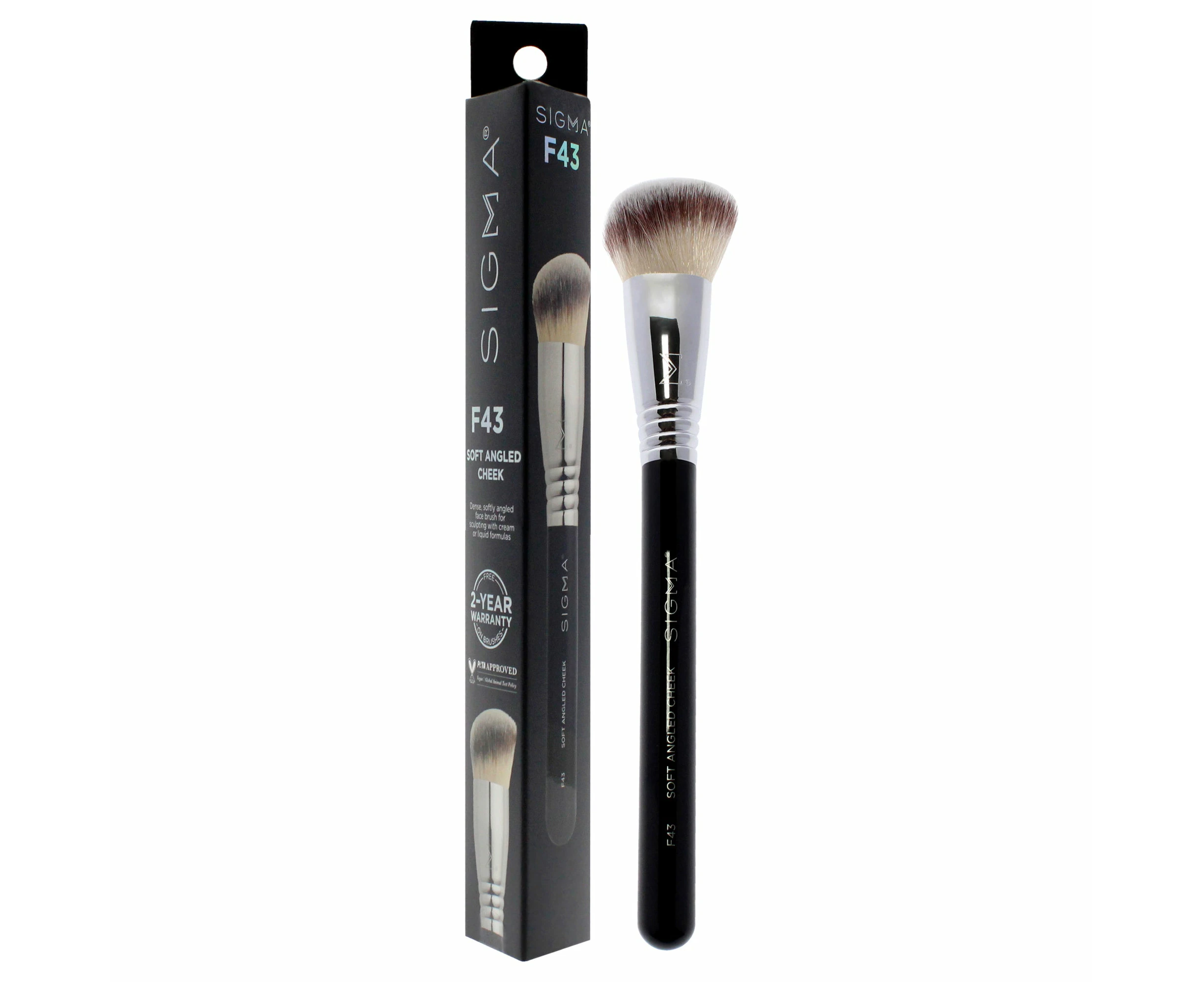 SIGMA Soft Angled Cheek Brush - F43 by SIGMA for Women - 1 Pc Brush