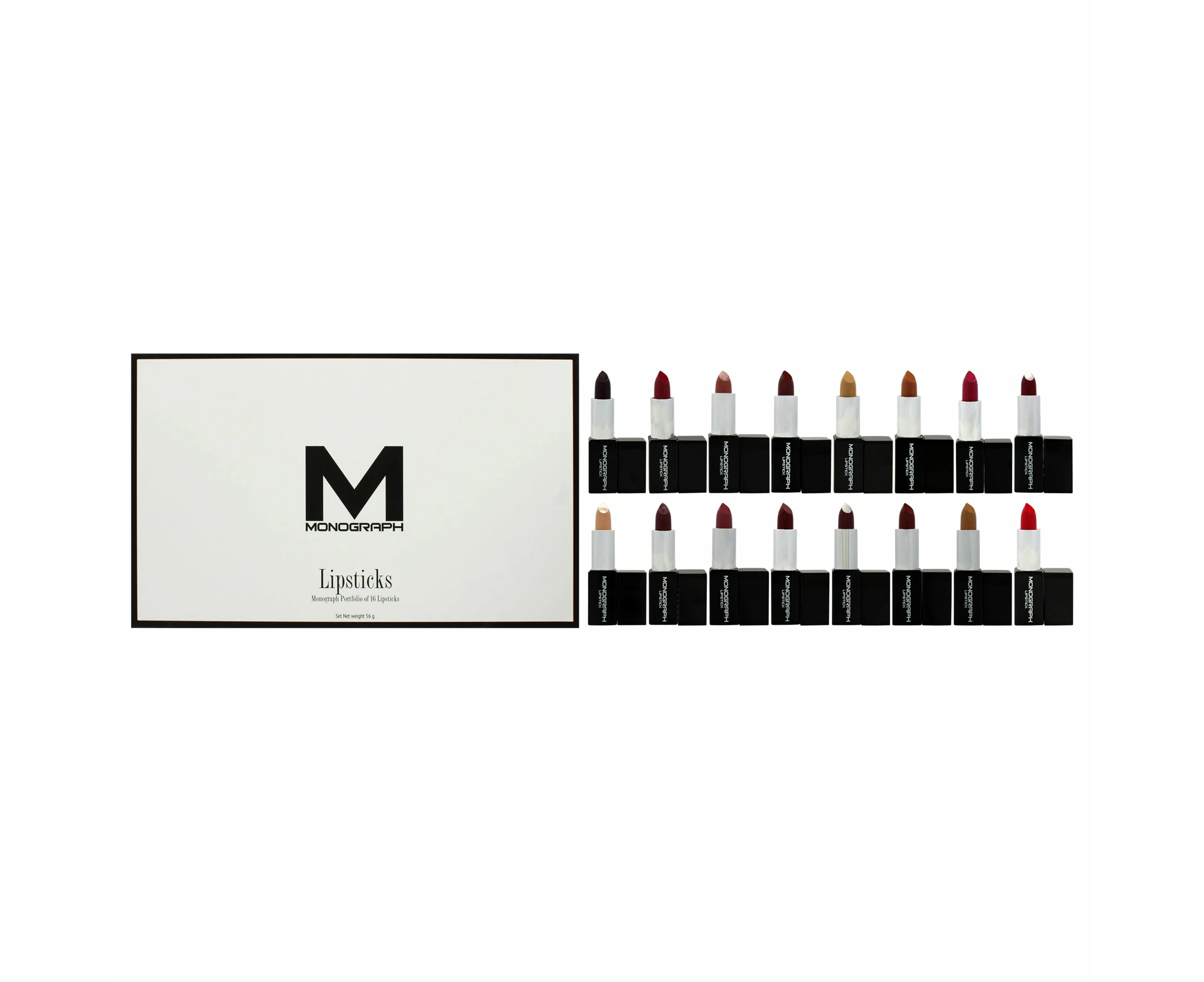 Monograph Collection Cream Lipsticks Portfolio by Artis for Women - 16 Pc 0.1oz Cream Lipstick - Breathless, 0.1oz Cream Lipstick - Quiet, 0.1oz Cream L...