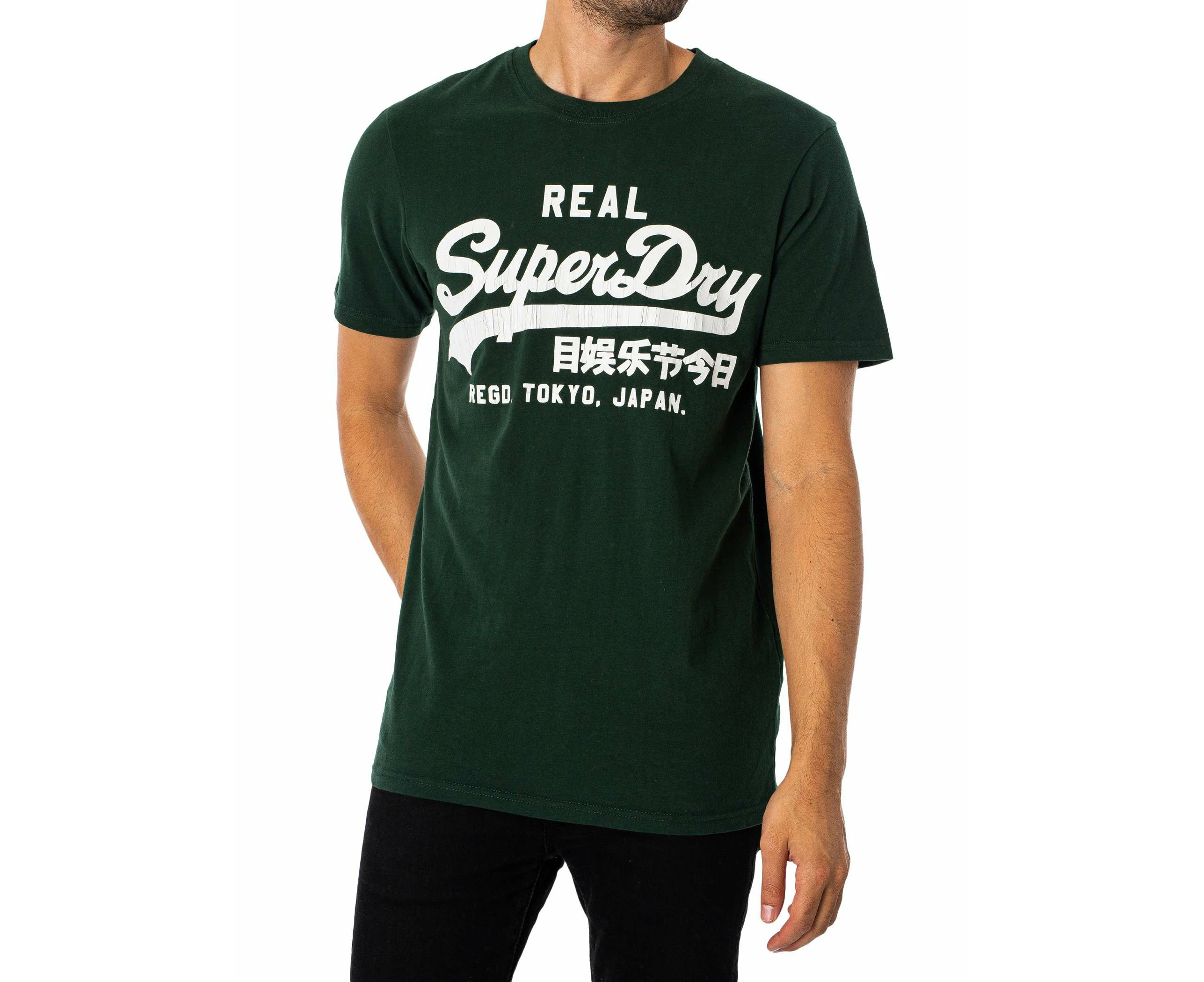 Superdry Men's Classic Vintage Logo Graphic T-Shirt - Green