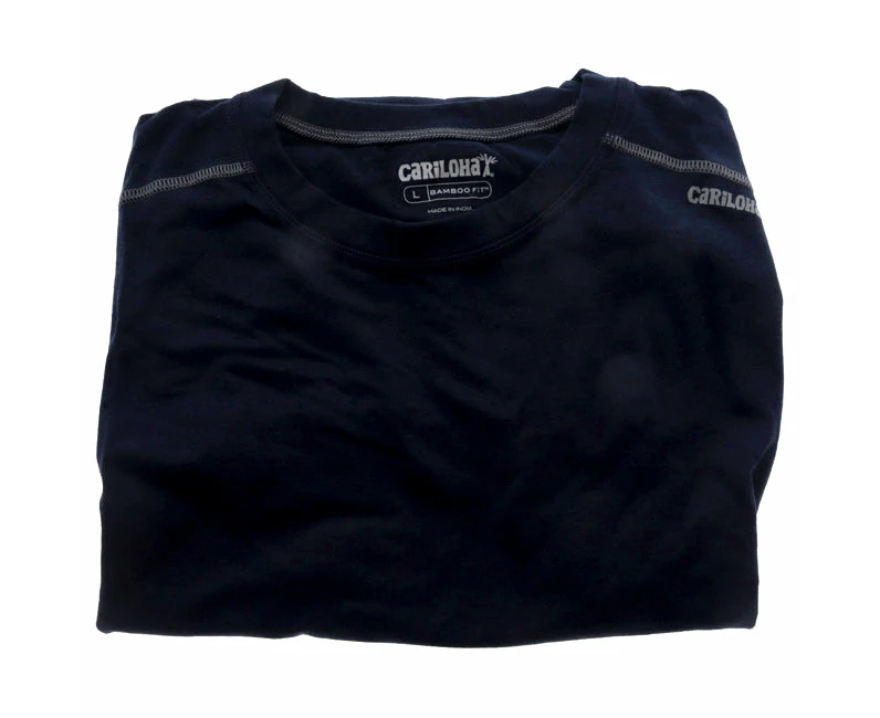 Cariloha Bamboo Athletic Crew T-Shirt - Navy by Cariloha for Men - 1 Pc T-Shirt (L)