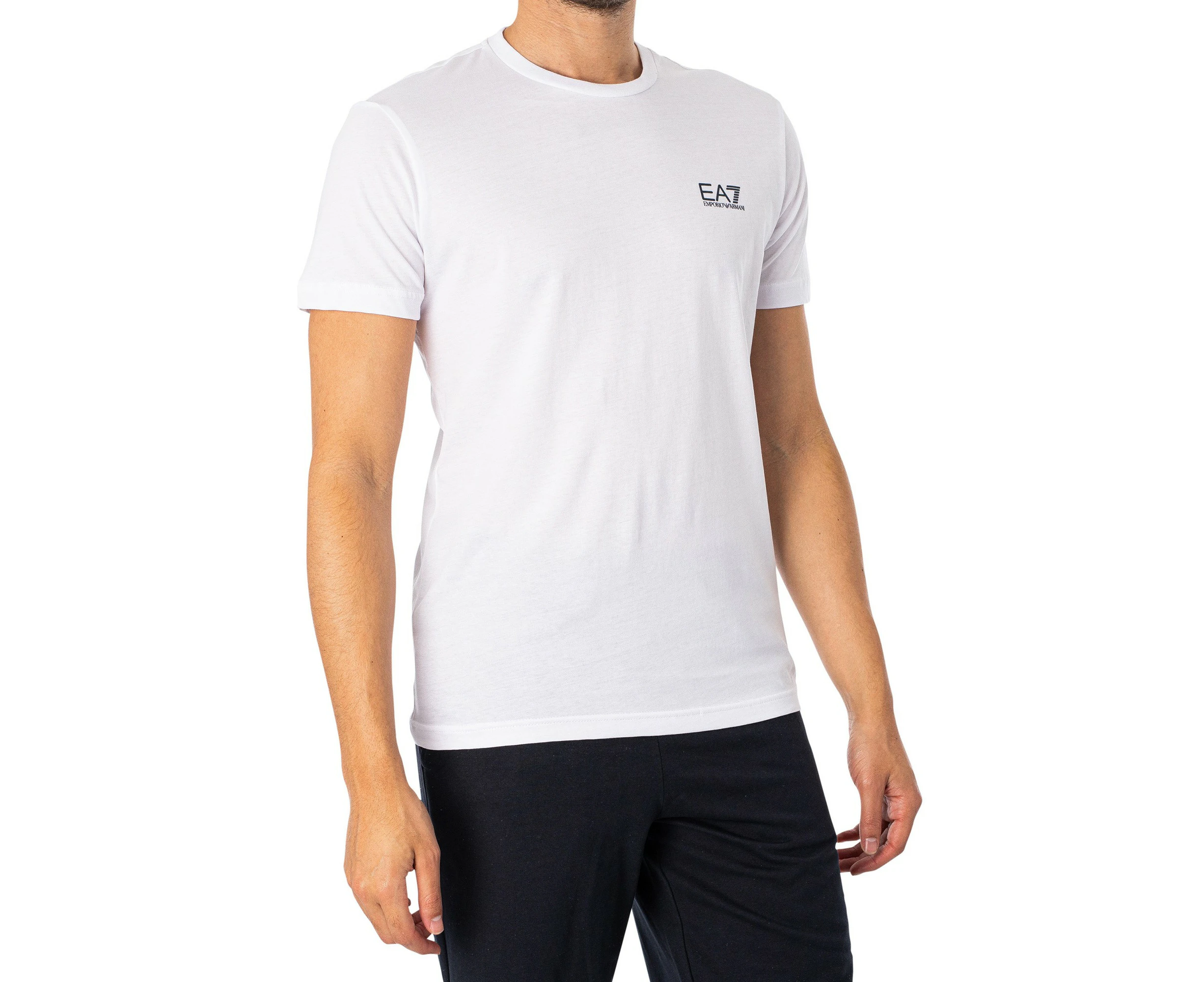 EA7 Men's Chest Logo T-Shirt - White