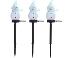 3 Pack Solar Christmas Snowman Lights, Solar Christmas Pathway Lights, Outdoor Christmas Decorations