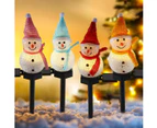 3 Pack Solar Christmas Snowman Lights, Solar Christmas Pathway Lights, Outdoor Christmas Decorations